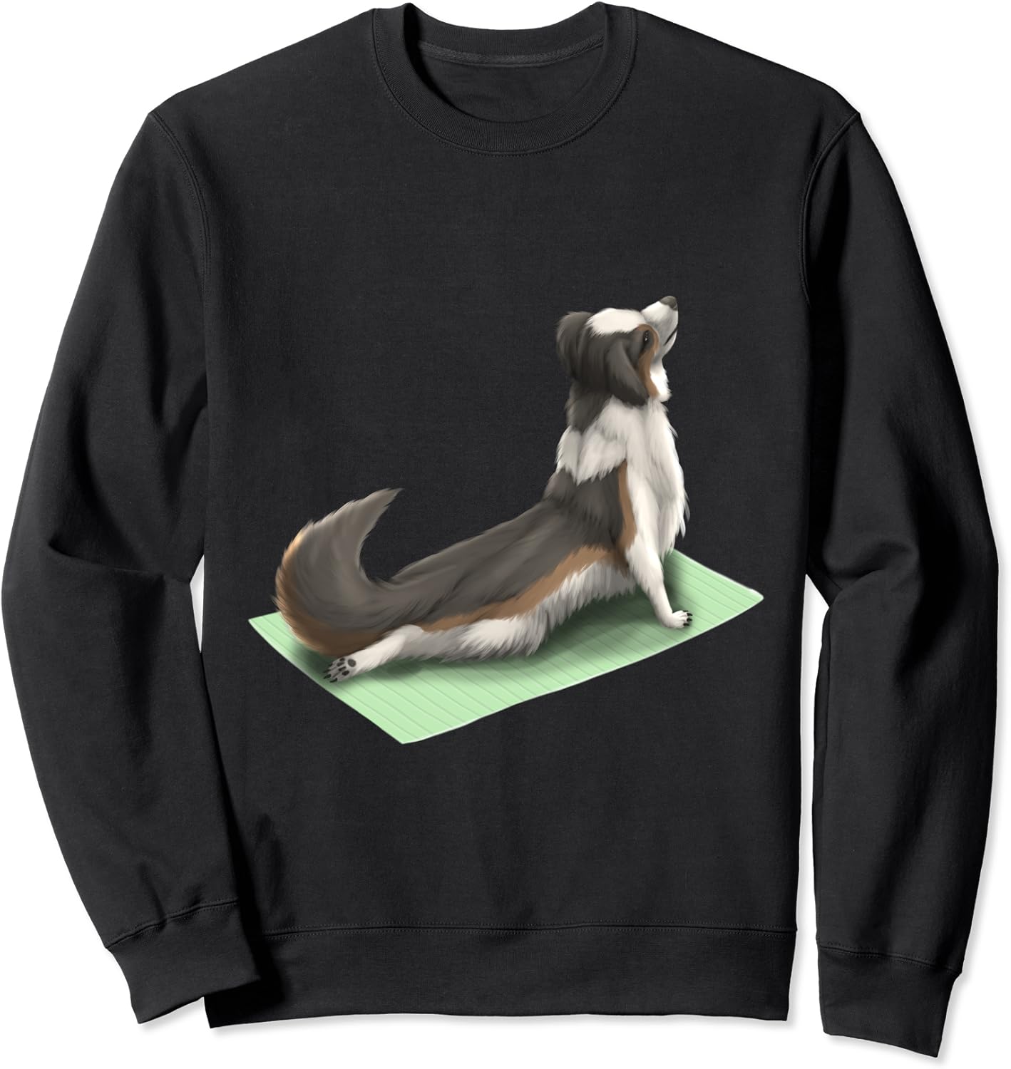 Australian Shepherd Aussie Dog Yoga Pose Meditation Workout